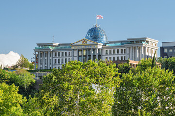Fototapeta na wymiar The Ceremonial Palace of Georgia (formerly Presidential Palace)