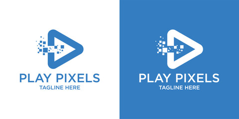 logo design media pixels modern template