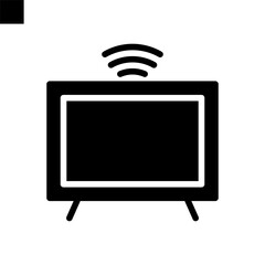 smart tv icon solid style vector