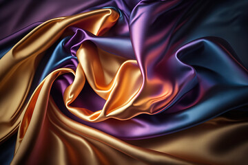 Fototapeta na wymiar abstract background with silk.Generative Ai