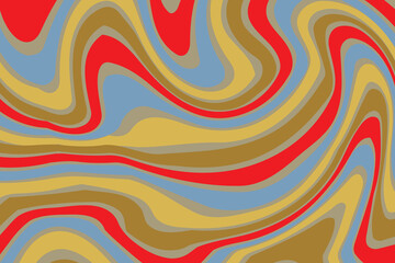 Obraz premium Groovy hippie 70s backgrounds with waves swirl twirl pattern
