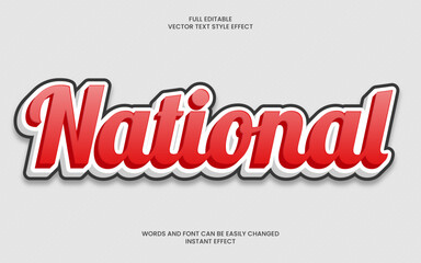 national text effect 