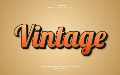 vintage text effect 