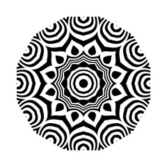 Circular pattern in form of mandala for Henna, tattoo, decoration. Decorative ornament in ethnic oriental style. Coloring book page. ornamental round lace ornament.Dot Mandala - Form of Mandala.