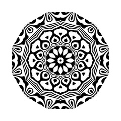 Circular pattern in form of mandala for Henna, tattoo, decoration. Decorative ornament in ethnic oriental style. Coloring book page.Mandalas for coloring book. Decorative round ornaments. mandala.