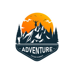 adventure explore the world logo concept