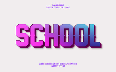 school text effect