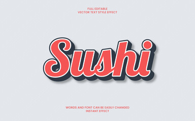 sushi text effect