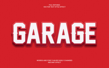 garage text effect 