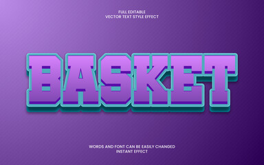 basket text effect 