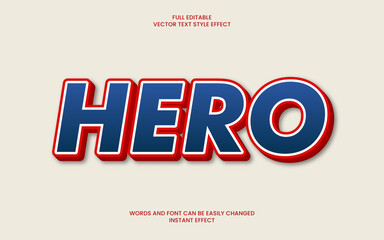 hero text effect 