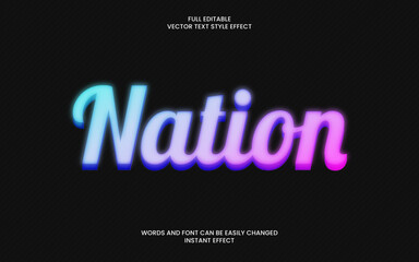 Nation Text Effect