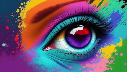 colorful eye