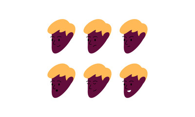 Male Faces with Different Expressions
