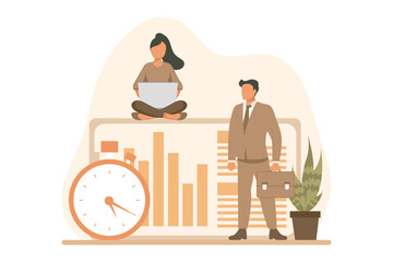 Business Analysis Flat Design Illustration