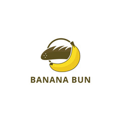 Banana and Bun combination illustration design
