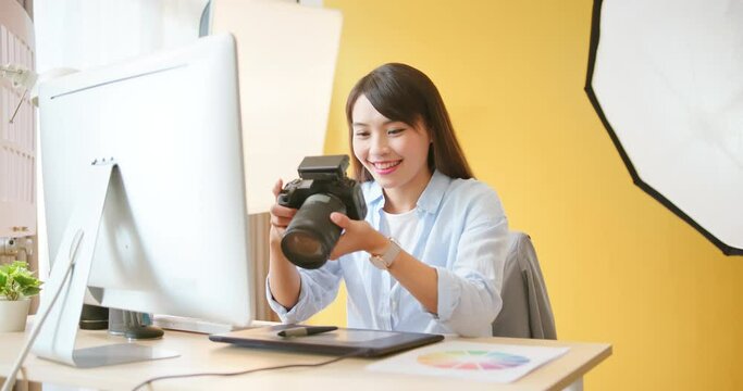 female photographer take pictures