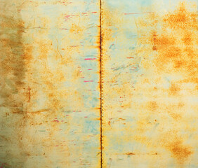 old closed and weathered yellow iron door,old yellow ironbackground,grunge background for design,