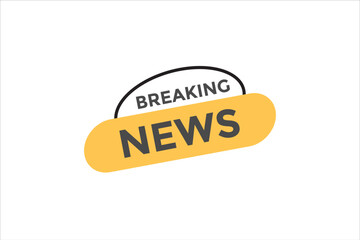 Breaking news button web banner templates. Vector Illustration
