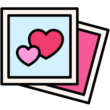 Photo icon, Valentines day related vector