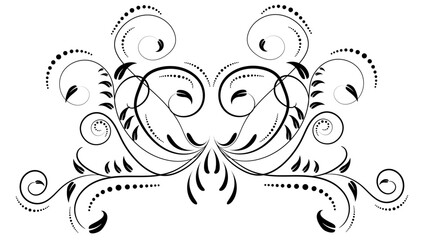 Calligrafic flourishes on white background.