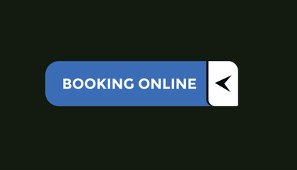 Booking online button web banner templates. Vector Illustration