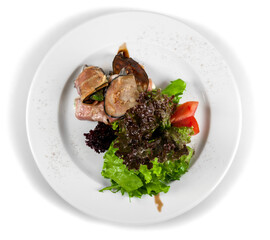 Salad with Ham and Aubergines