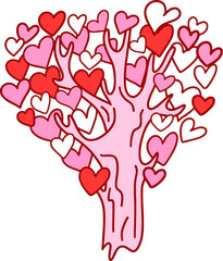 Obraz premium Valentine Day Heart Tree