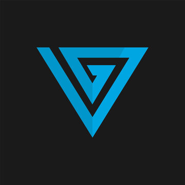 Initial VG or GV logo vector illustration