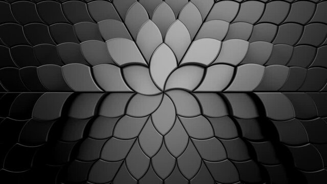 Background of Geometric Shapes. Abstract motion, two color, 3d rendering, 4k resolution
