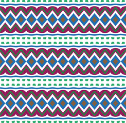 Vector geometric ornament in ethnic style. Seamless pattern with  abstract shapes, repeat tiles. Repeating pattern for decor, fabric,textile and fabric.