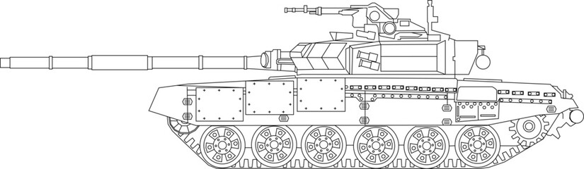 World war battle tank illustration vector sketch