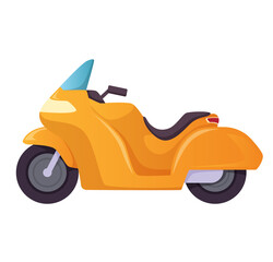 Motorcycle and scooter isolated illustration