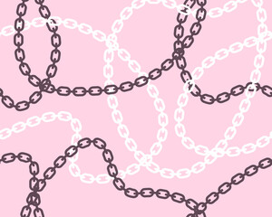 Decorative seamless chains pattern, vector illustration for fashion, poster, wallpaper and background designs