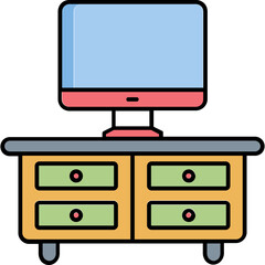 Lcd rack Vector Icon

