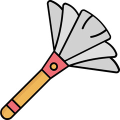 Cleaner broom Vector Icon

