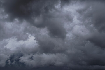 Blue sky full of white clouds, storm day