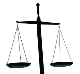 Balance Scales Against Evening Sky
