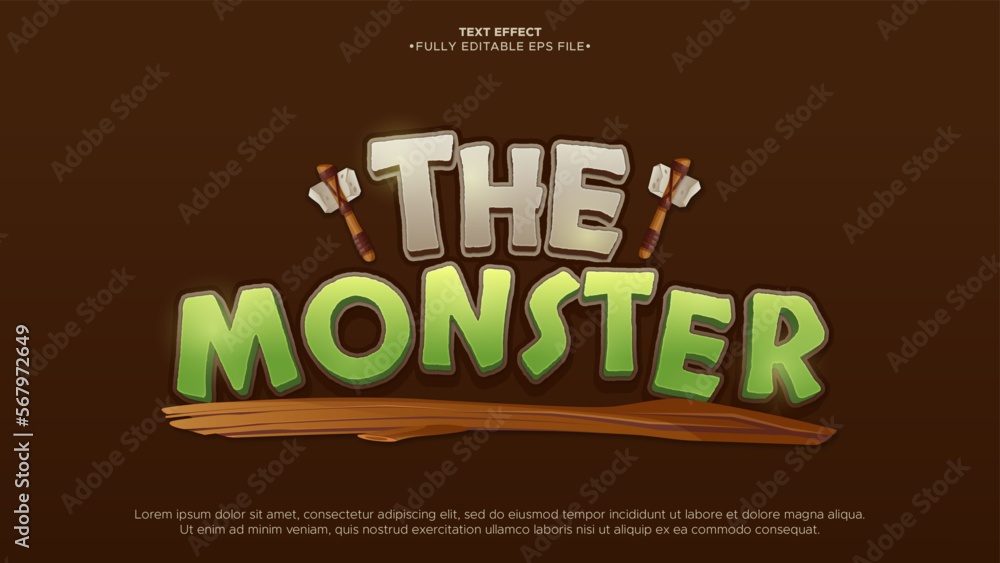 Poster monster 3d animated text effect