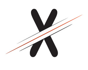 illustration of X alphabet