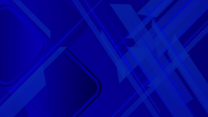 Abstract dark blue background with overlay stripes shape. Modern random object shape texture. Geometric background.