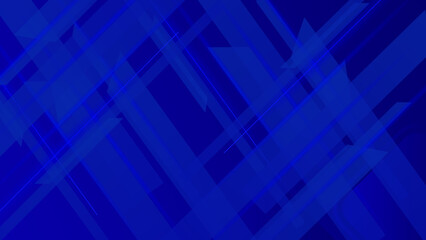 Abstract dark blue background with overlay stripes shape. Modern random object shape texture. Geometric background.