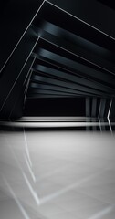 Obraz premium Futuristic architecture background arched interior 3d render