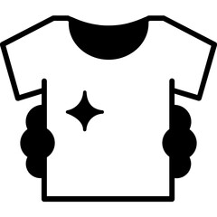 Cleaning clothes Vector Icon

