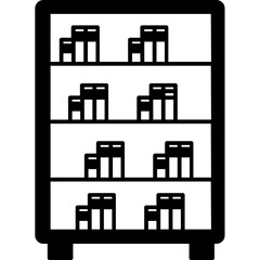 Book cupboard Vector Icon

