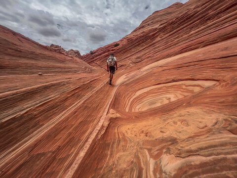 Headed up the hill in North Coyote Buttes