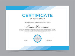 Obraz premium Modern Certificate Template Vector Design