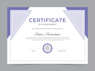 Obraz premium Modern Certificate Template Vector Design