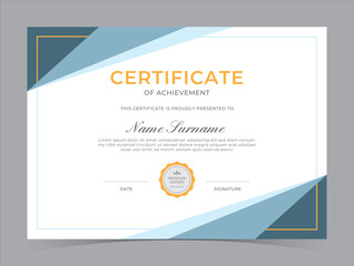 Modern Certificate Template Vector Design