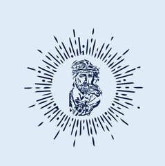 THESE HIGH QUALITY JESUS VECTOR FOR USING VARIOUS TYPES OF DESIGN WORKS LIKE T-SHIRT, LOGO, TATTOO AND HOME WALL DESIGN